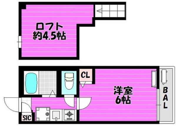 生田駅 徒歩3分 2階の物件間取画像